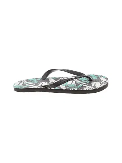 Pre-owned Assorted Brands Flip Flops In Black