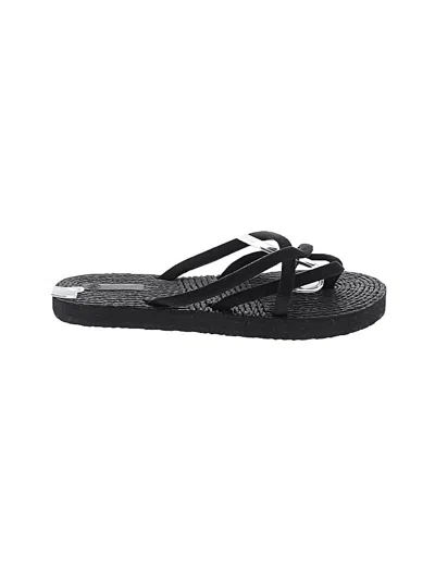 Pre-owned Assorted Brands Flip Flops In Black