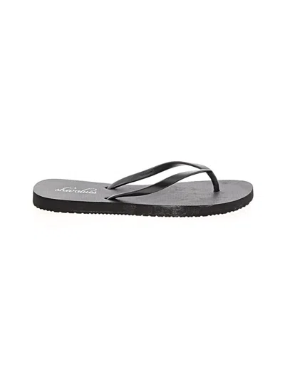 Pre-owned Assorted Brands Flip Flops In Black