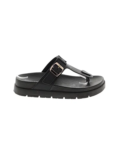 Pre-owned Assorted Brands Flip Flops In Black