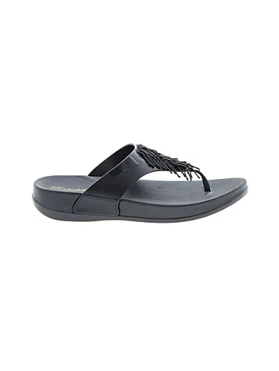 Pre-owned Assorted Brands Flip Flops In Black