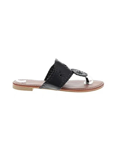 Pre-owned Assorted Brands Flip Flops In Black
