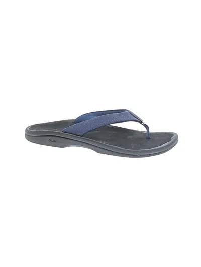 Pre-owned Assorted Brands Flip Flops In Blue