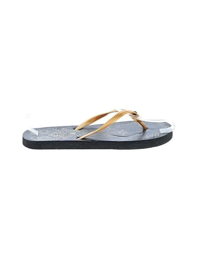 Pre-owned Assorted Brands Flip Flops In Brown