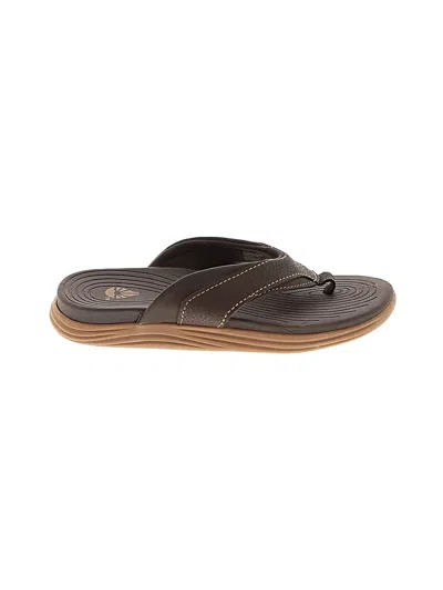 Pre-owned Assorted Brands Kids' Flip Flops In Brown