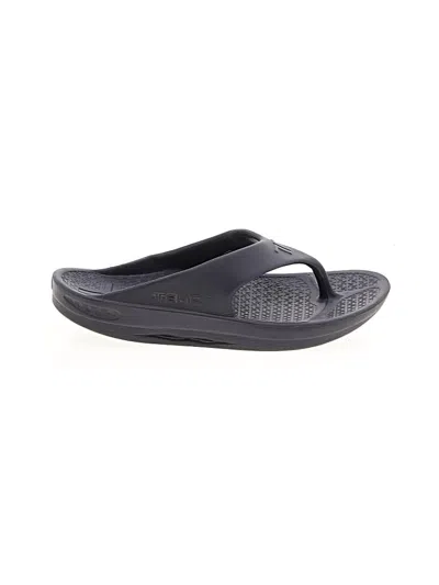 Pre-owned Assorted Brands Flip Flops In Gray