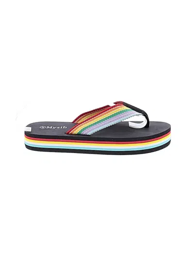 Pre-owned Assorted Brands Flip Flops In Gray