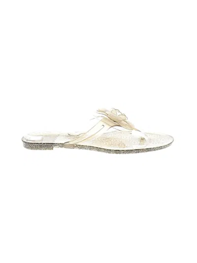 Pre-owned Assorted Brands Flip Flops In Ivory