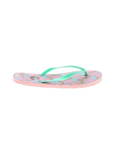 Pre-owned Assorted Brands Flip Flops In Pink