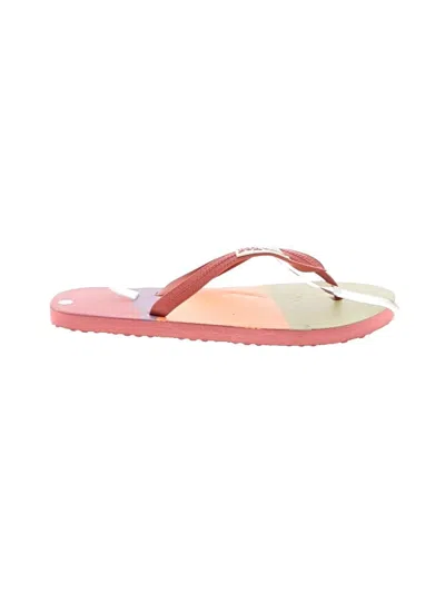 Pre-owned Assorted Brands Flip Flops In Pink