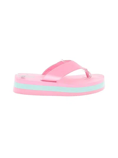 Pre-owned Assorted Brands Flip Flops In Pink