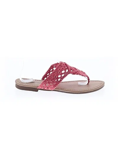 Pre-owned Assorted Brands Flip Flops In Red