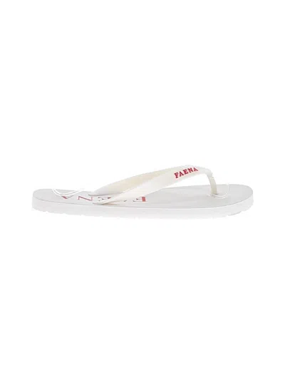 Pre-owned Assorted Brands Flip Flops In White