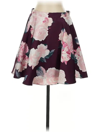 Pre-owned Assorted Brands Formal Skirt In Burgundy