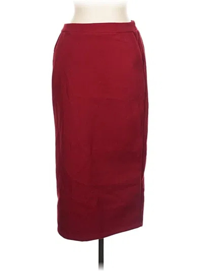 Pre-owned Assorted Brands Formal Skirt In Burgundy