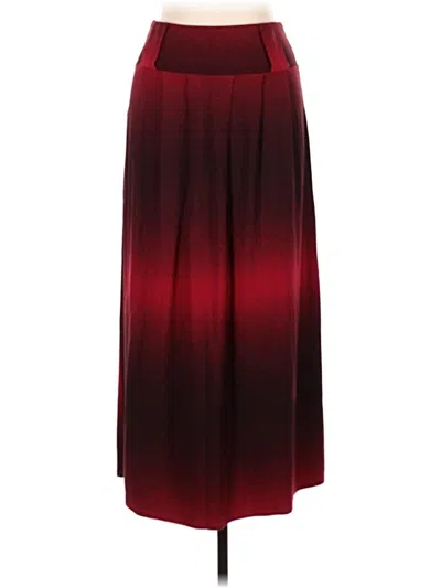 Pre-owned Assorted Brands Formal Skirt In Burgundy