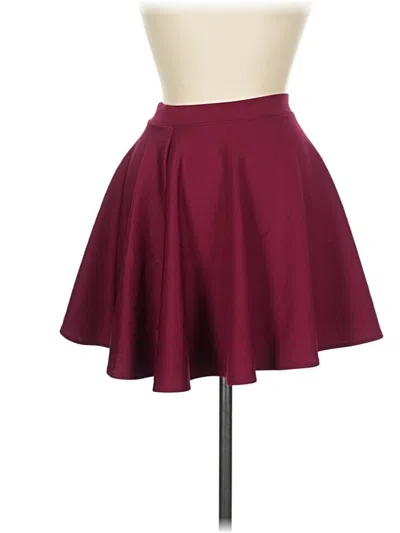 Pre-owned Assorted Brands Formal Skirt In Burgundy