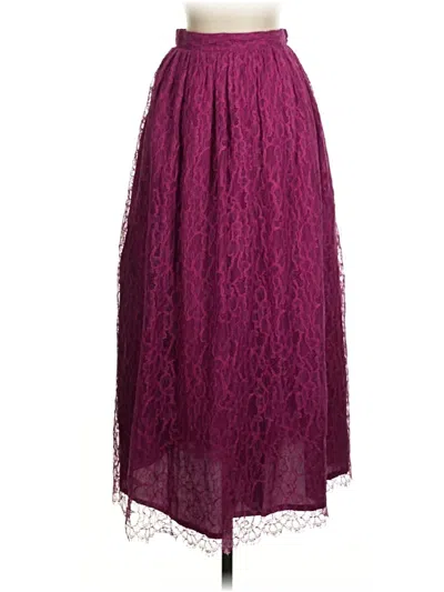 Pre-owned Assorted Brands Formal Skirt In Burgundy