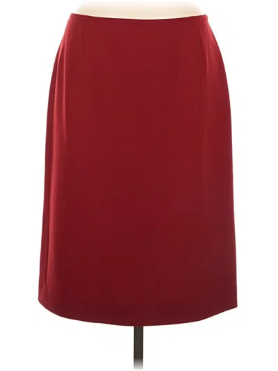 Pre-owned Assorted Brands Formal Skirt In Burgundy
