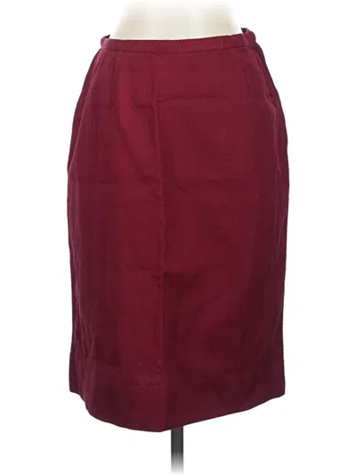Pre-owned Assorted Brands Formal Skirt In Burgundy