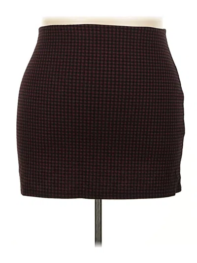 Pre-owned Assorted Brands Formal Skirt In Burgundy