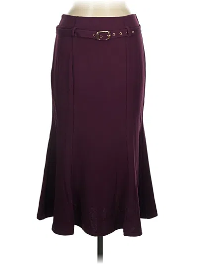 Pre-owned Assorted Brands Formal Skirt In Burgundy