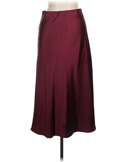 Pre-owned Assorted Brands Formal Skirt In Burgundy