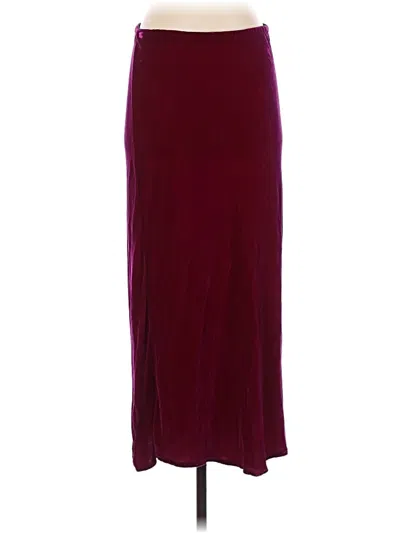 Pre-owned Assorted Brands Formal Skirt In Burgundy