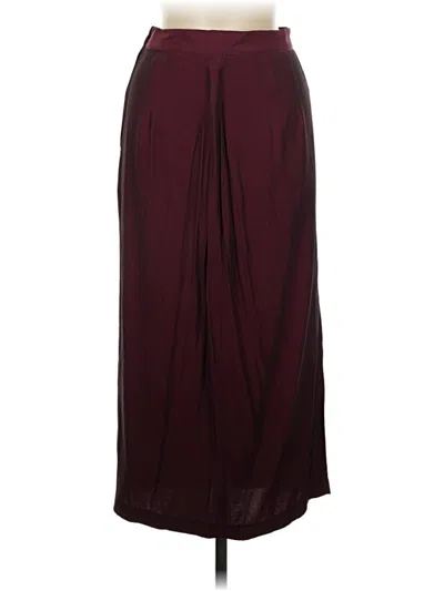 Pre-owned Assorted Brands Formal Skirt In Burgundy