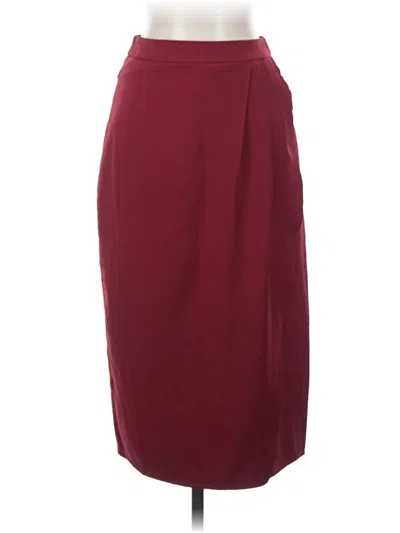 Pre-owned Assorted Brands Formal Skirt In Burgundy