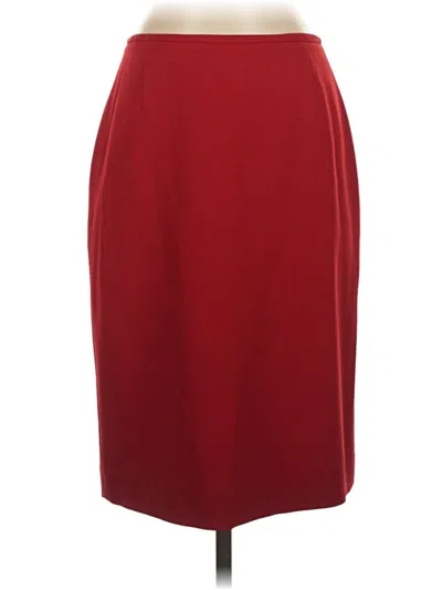 Pre-owned Assorted Brands Formal Skirt In Burgundy