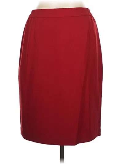 Pre-owned Assorted Brands Formal Skirt In Burgundy