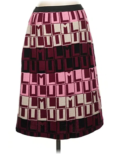 Pre-owned Assorted Brands Formal Skirt In Burgundy