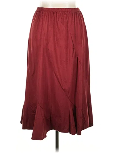 Pre-owned Assorted Brands Formal Skirt In Burgundy