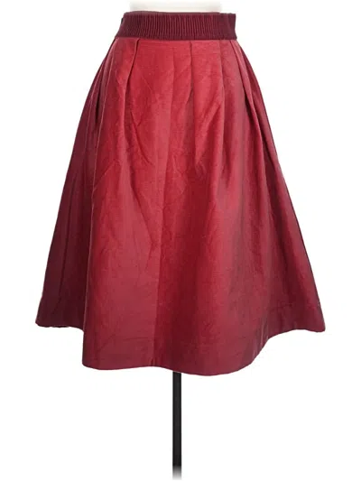 Pre-owned Assorted Brands Formal Skirt In Burgundy