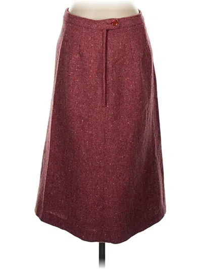 Pre-owned Assorted Brands Formal Skirt In Burgundy