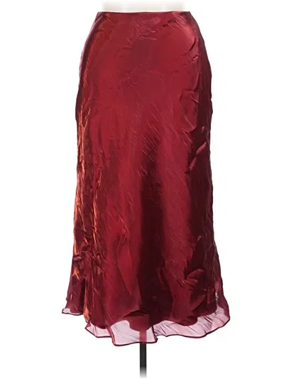 Pre-owned Assorted Brands Formal Skirt In Burgundy