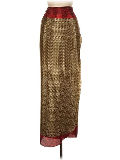 Pre-owned Assorted Brands Formal Skirt In Gold