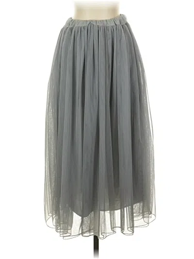 Pre-owned Assorted Brands Formal Skirt In Gray