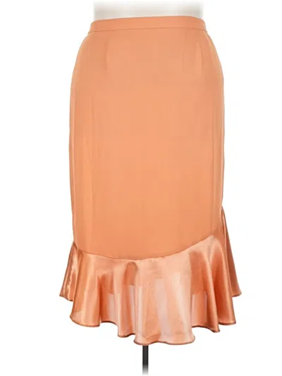 Pre-owned Assorted Brands Formal Skirt In Orange