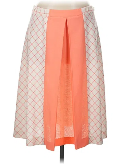 Pre-owned Assorted Brands Formal Skirt In Orange