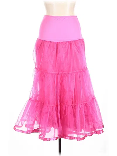Pre-owned Assorted Brands Formal Skirt In Pink