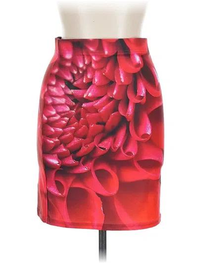 Pre-owned Assorted Brands Formal Skirt In Red