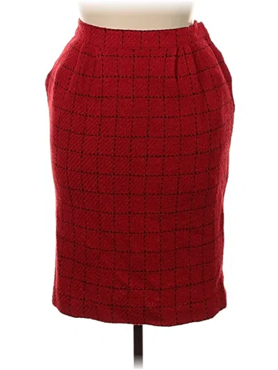 Pre-owned Assorted Brands Formal Skirt In Red