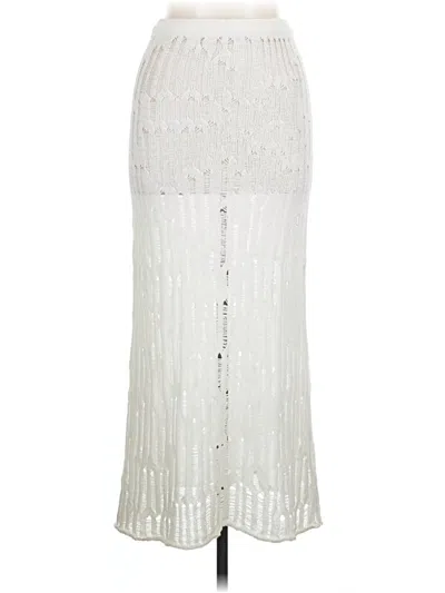 Pre-owned Assorted Brands Formal Skirt In Silver