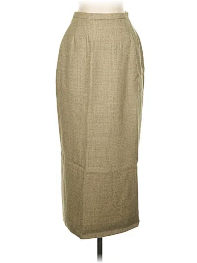 Pre-owned Assorted Brands Formal Skirt In Tan