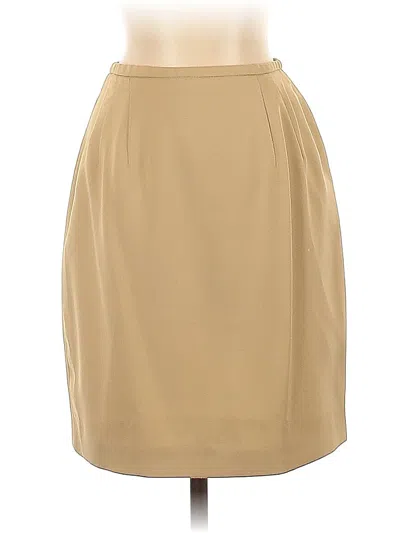 Pre-owned Assorted Brands Formal Skirt In Tan