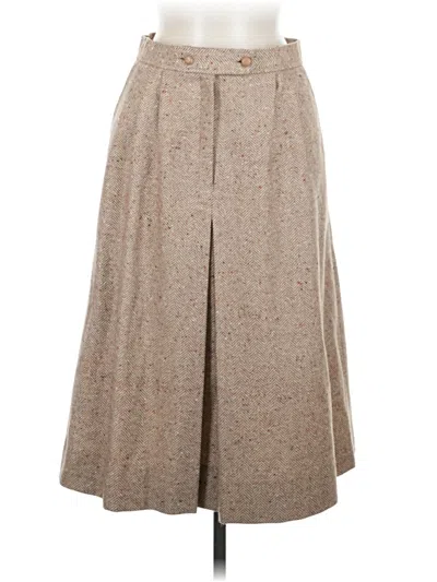 Pre-owned Assorted Brands Formal Skirt In Tan