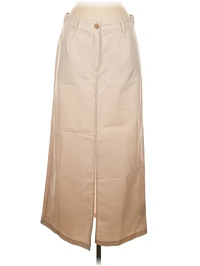 Pre-owned Assorted Brands Formal Skirt In Tan