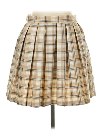 Pre-owned Assorted Brands Formal Skirt In Tan